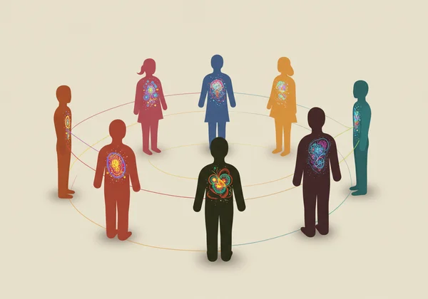 Diverse community in supportive discussion