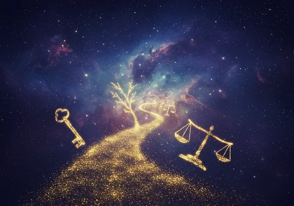 A sky full of constellations representing a personal journey